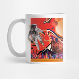 Floating Retro Astronaut Mug